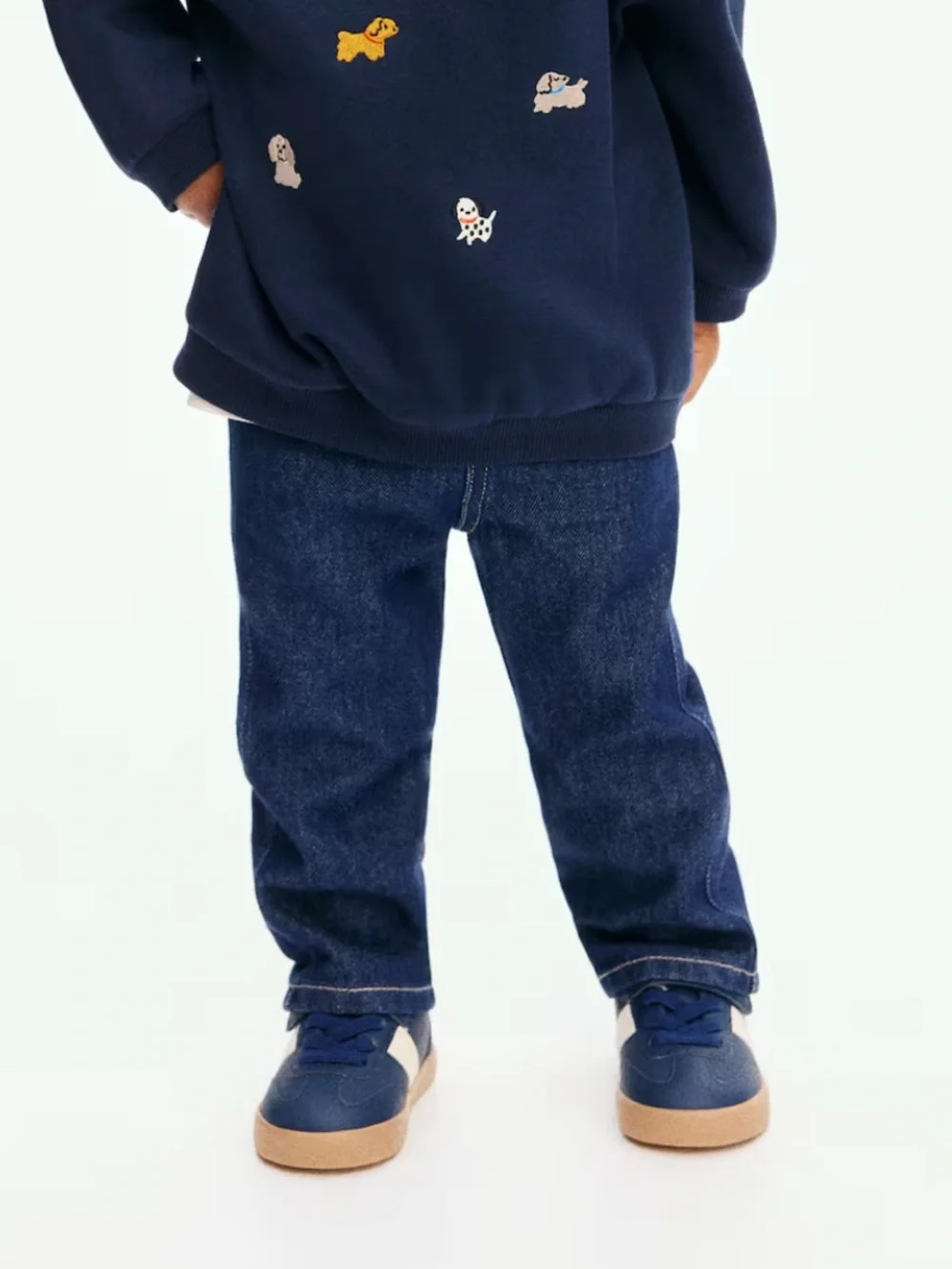 Toddler Dark Blue Denim Pull-On Jeans! 6-8 m NWOT